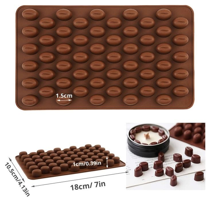 Bakewareind Coffee Bean Silicone Chocolate Mould - Bakeware India