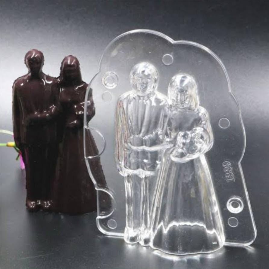 Bakewareind Couple Polycarbonate Magnetic Chocolate Mould - Bakeware India