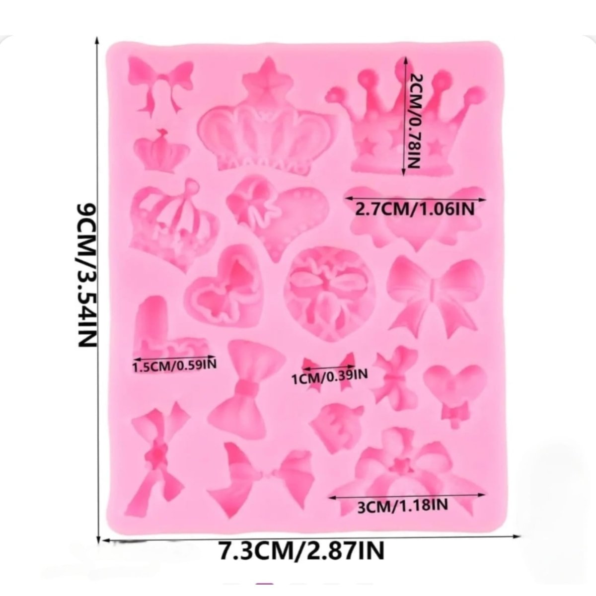 Bakewareind Crown Tiara And Bow Silicon Fondant Mould - Bakeware India