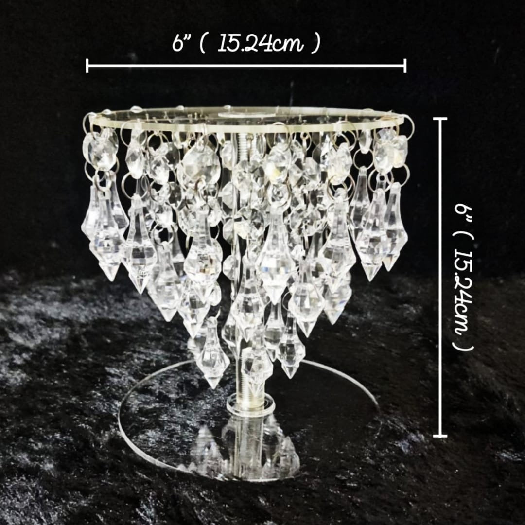 Bakewareind Crystal Spacer Cake Stand,{ 2 sizes } - Bakeware India