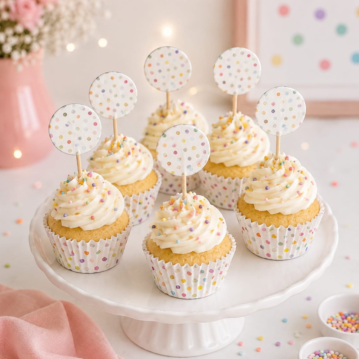 Bakewareind Cupcake Liners Kit with Cupcake Toppers (select colors) - Bakeware India