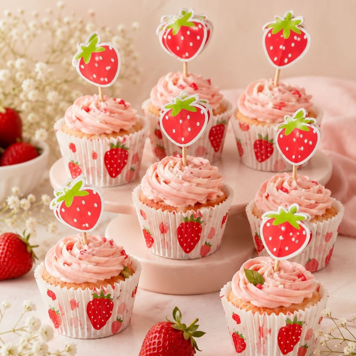 Bakewareind Cupcake Liners Kit with Cupcake Toppers (select colors) - Bakeware India