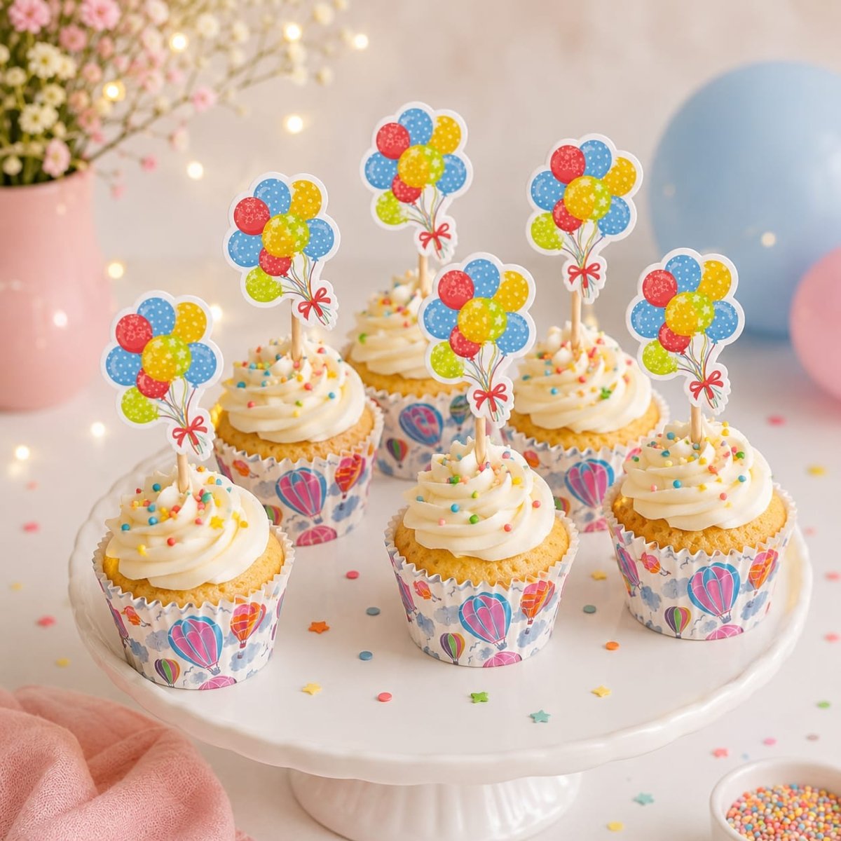 Bakewareind Cupcake Liners Kit with Cupcake Toppers (select colors) - Bakeware India