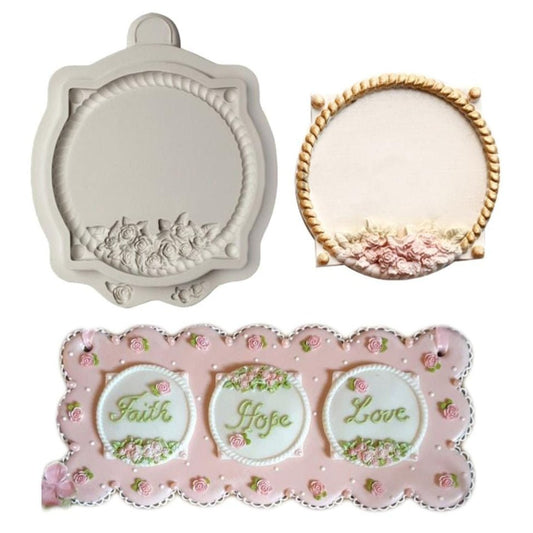 Bakewareind Cute Mirror Frame Fondant Silicone Chocolate Mould - Bakeware India