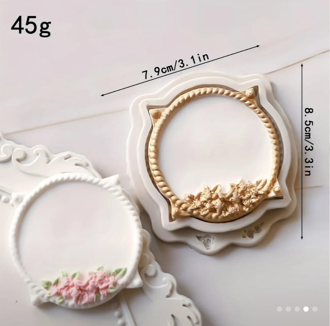 Bakewareind Cute Mirror Frame Fondant Silicone Chocolate Mould - Bakeware India