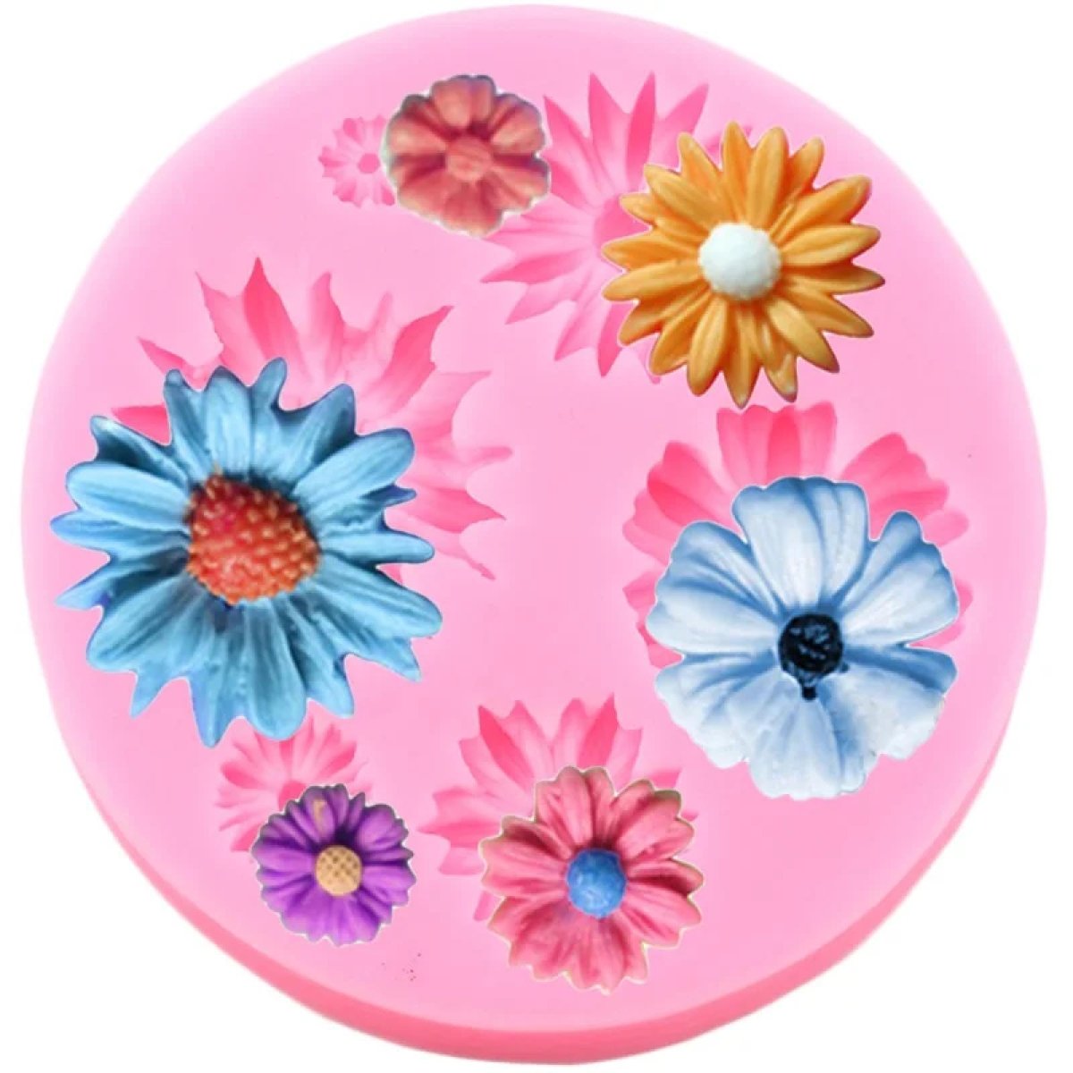 Bakewareind Daisy Sunflower Silicone Fondant Cake Mould - Bakeware India