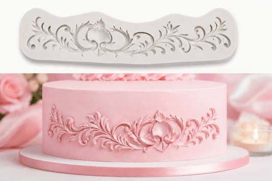 Bakewareind Damask Lace Border Silicone Mould - Bakeware India