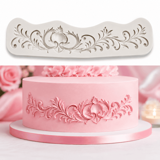Bakewareind Damask Lace Border Silicone Mould - Bakeware India
