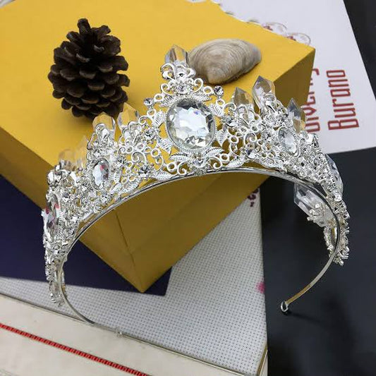 Bakewareind Diamond Crystal Crown Tiara Cake Topper - Bakeware India
