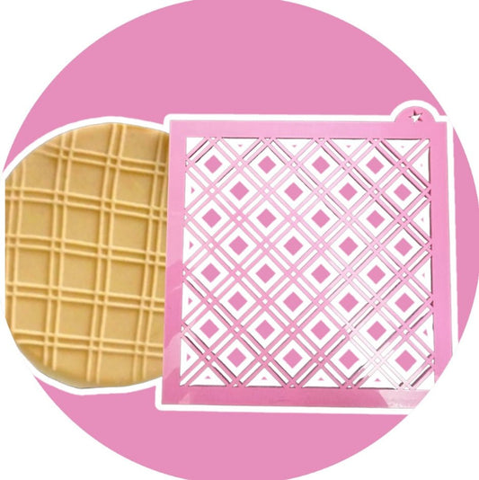 Bakewareind Diamond Quilted Outbosser Cookie/ Cake Stamp - Bakeware India