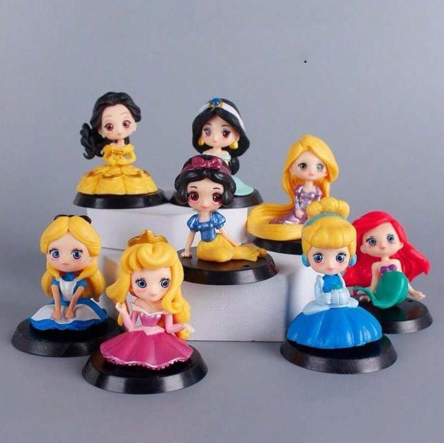 Bakewareind Disney Princess Doll Cake Toy Topper, 8pcs - Bakeware India