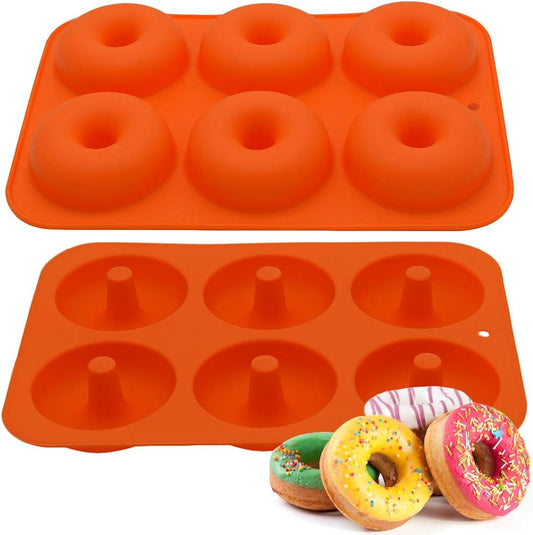 Bakewareind Donut Silicone Chocolate Mould, 6 Cavity - Bakeware India