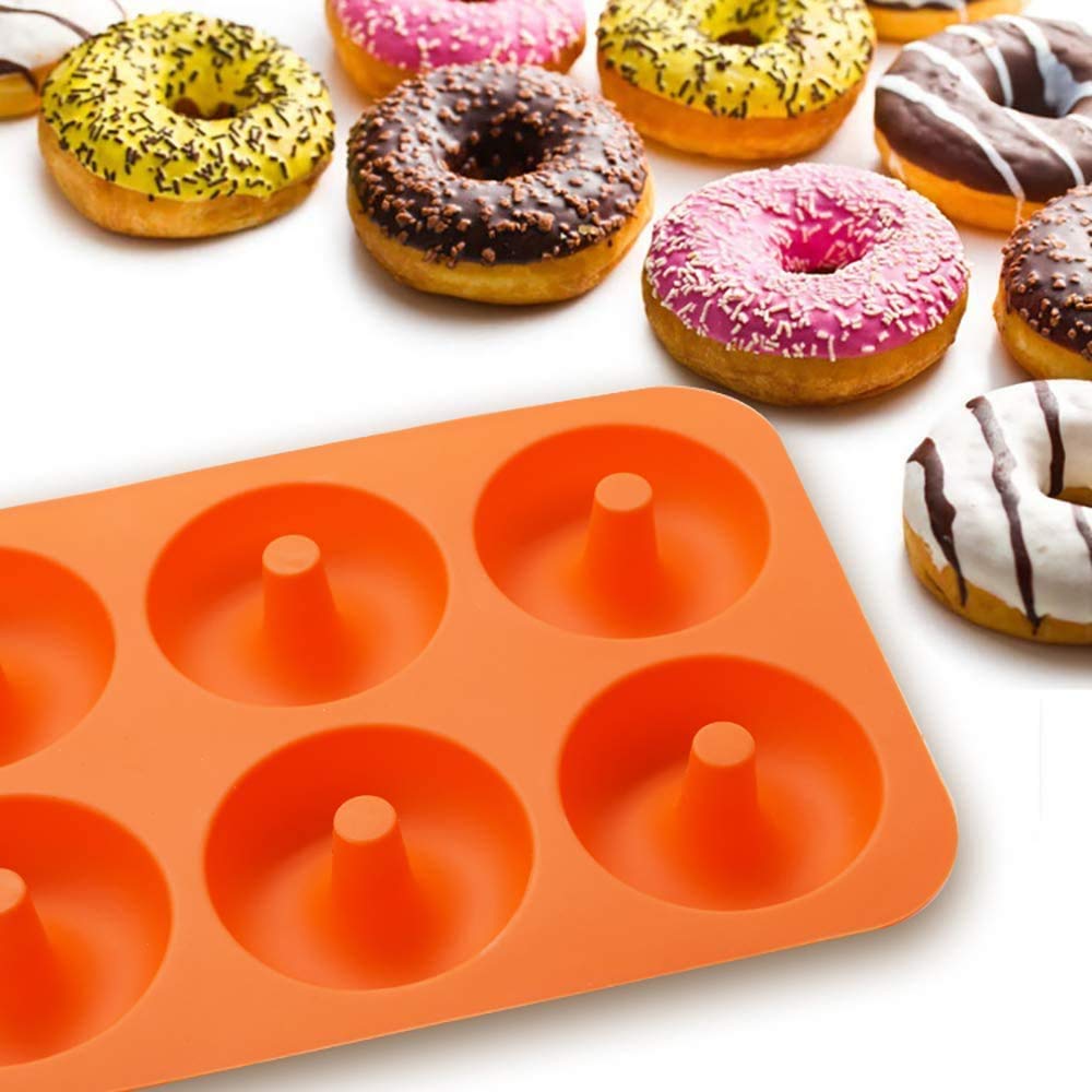 Bakewareind Donut Silicone Chocolate Mould, 6 Cavity - Bakeware India