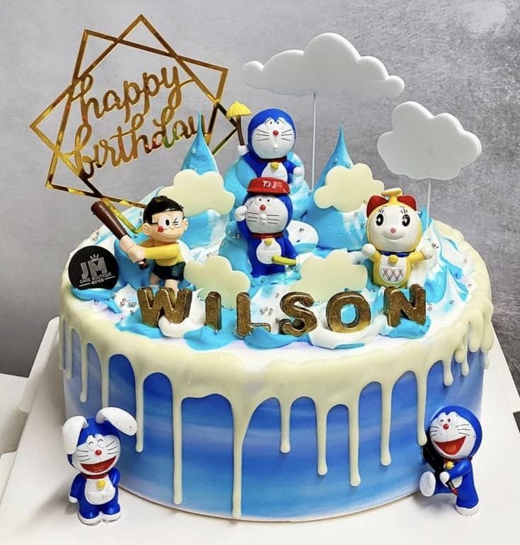 Bakewareind Doraemon Nobita Toy Cake Decoration Cake Topper,6pcs - Bakeware India