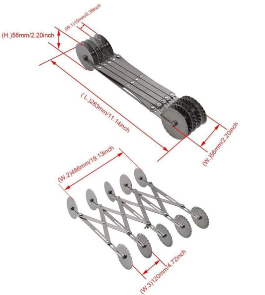 Bakewareind Double Side Pastry Wheel Cutter Stainless Steel - Bakeware India