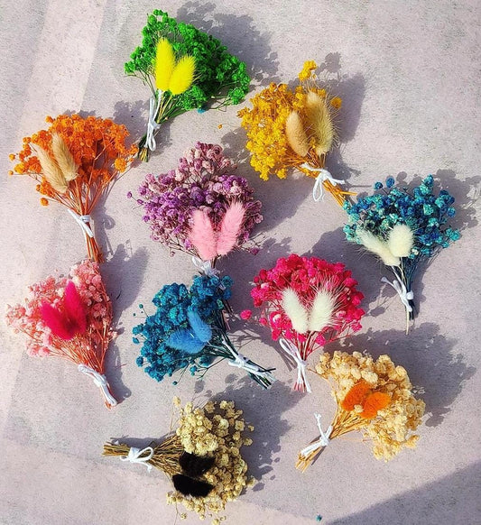 Bakewareind Dried Flower Mini Customize Bouquets { Select Colors } - Bakeware India