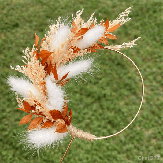 Bakewareind Dried Flower Wreath Bouquet Cake Topper,Sunset - Bakeware India