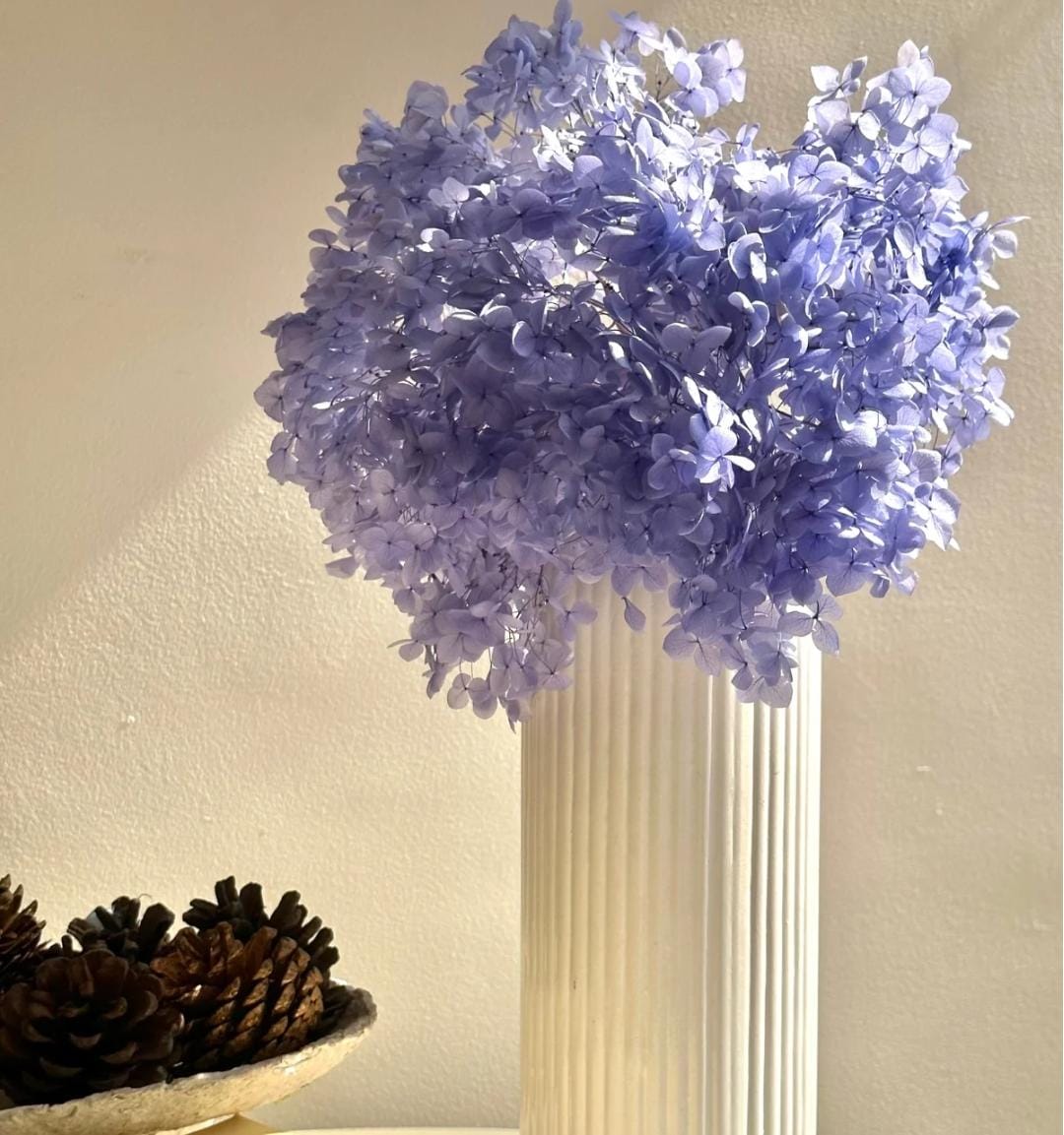 Bakewareind Dried Hydrangeas Leaves Preserved, Purple - Bakeware India