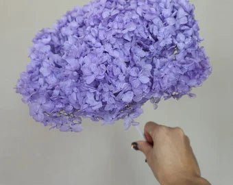 Bakewareind Dried Hydrangeas Leaves Preserved, Purple - Bakeware India