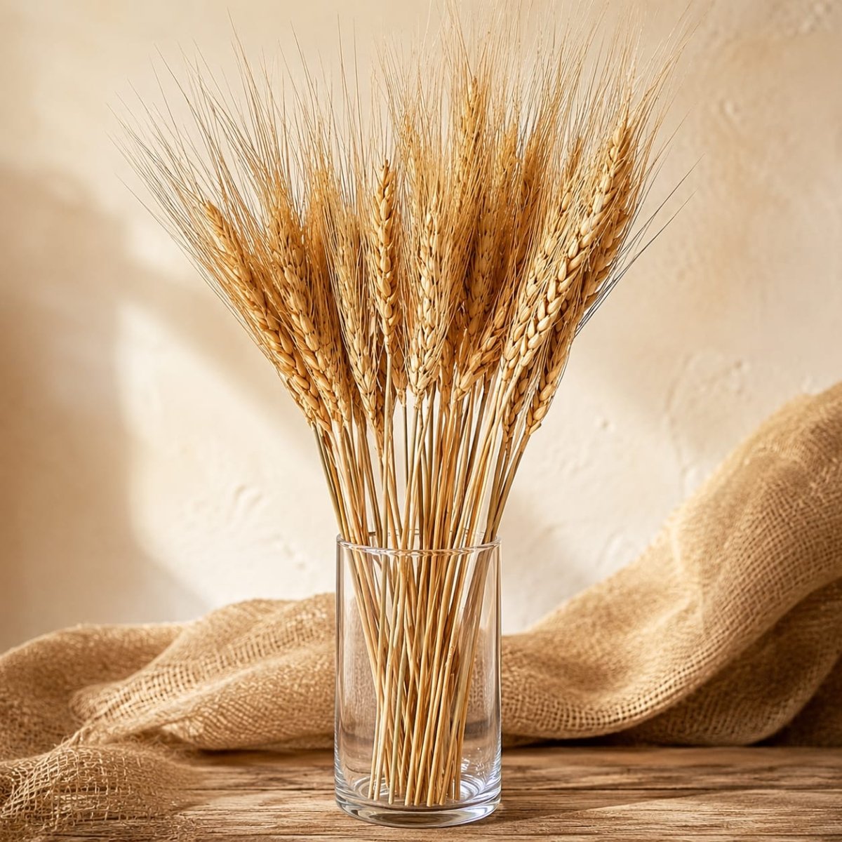 Bakewareind Dried Wheat Grass Cake Topper,Natural 20 Stems - Bakeware India