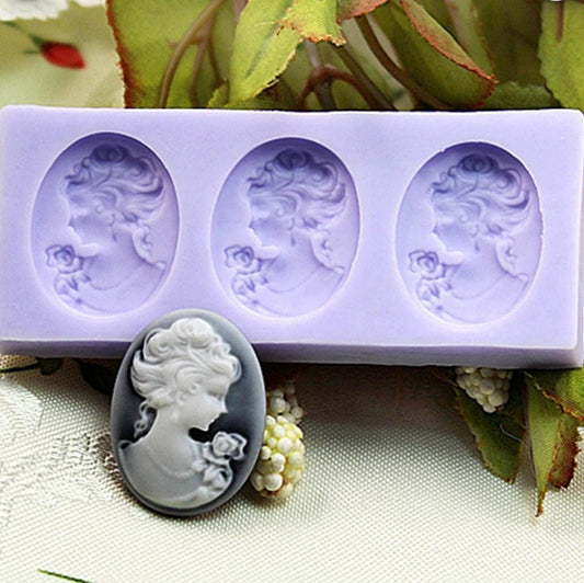 Bakewareind European Lady Vintage Cake Fondant Silicone Mould - Bakeware India