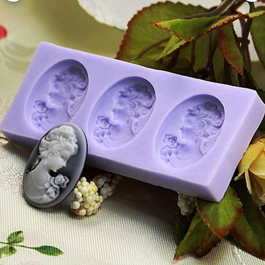 Bakewareind European Lady Vintage Cake Fondant Silicone Mould - Bakeware India