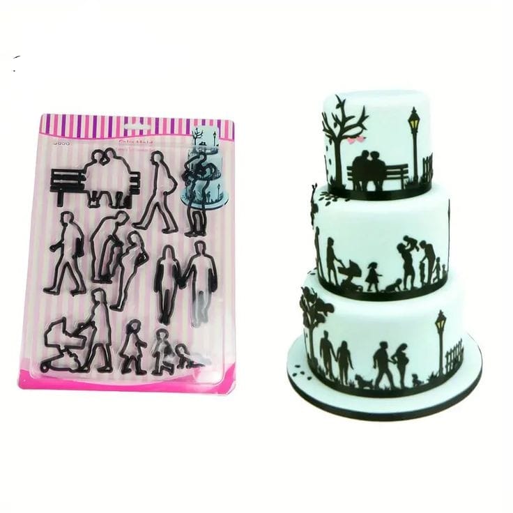 Bakewareind Family Silhouette Cookie Fondant Cutter Set - Bakeware India