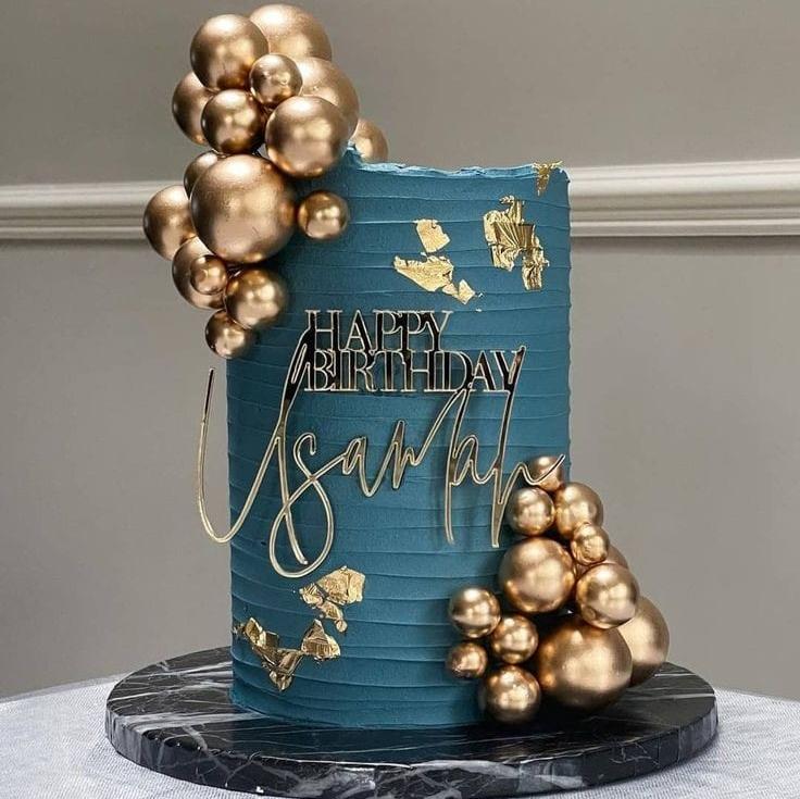 Bakewareind Faux Golden Ball Topper Cake Decorating,20 pcs - Bakeware India