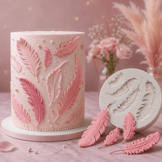 Bakewareind Feather Silicone Fondant Cake Mould - Bakeware India