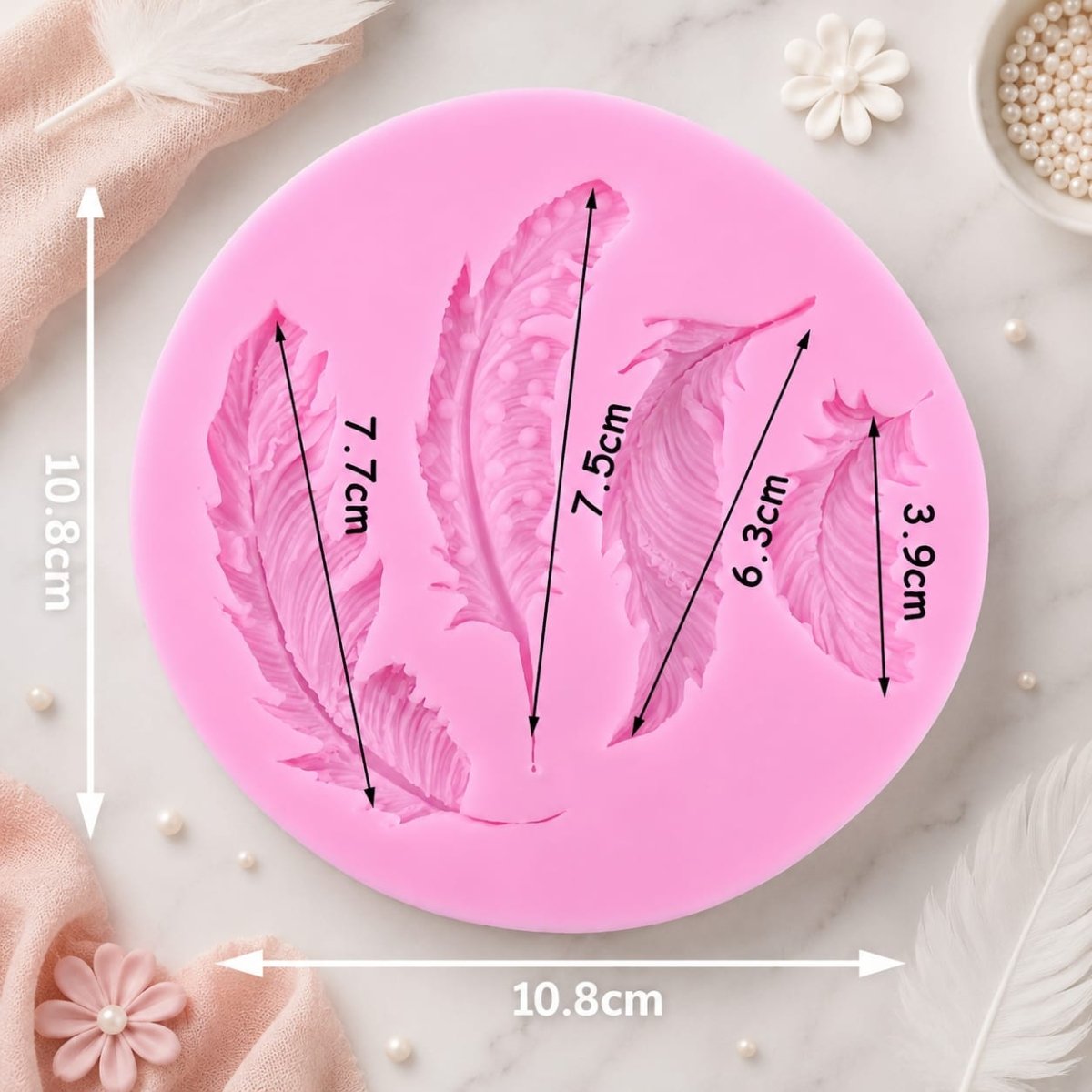 Bakewareind Feather Silicone Fondant Cake Mould - Bakeware India