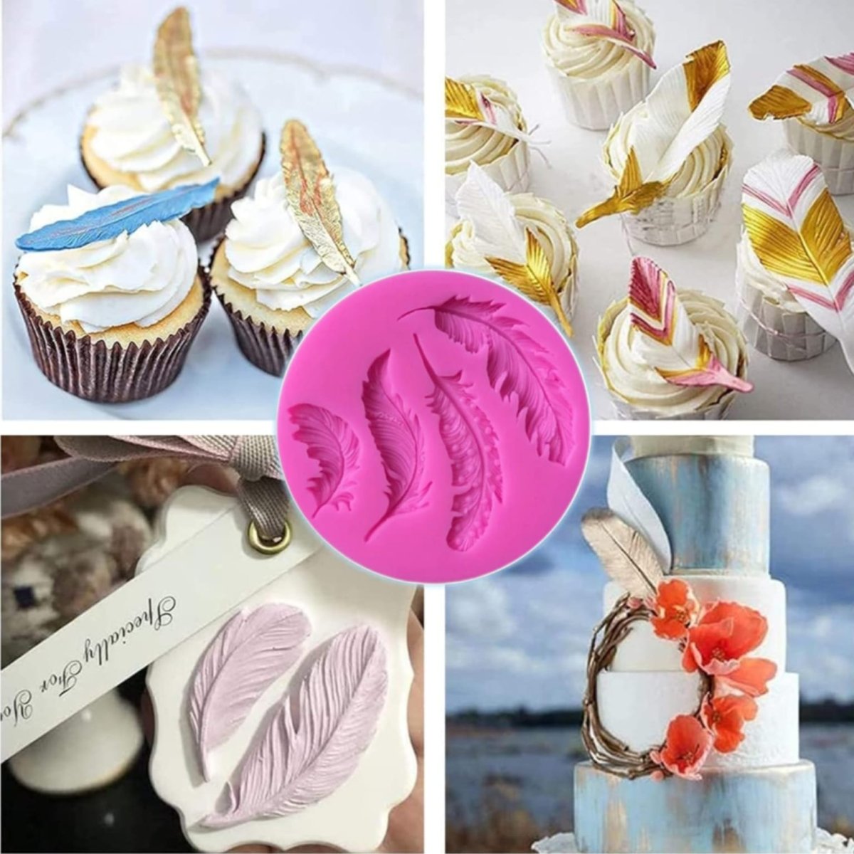 Bakewareind Feather silicone Fondant cake mould - Bakeware India