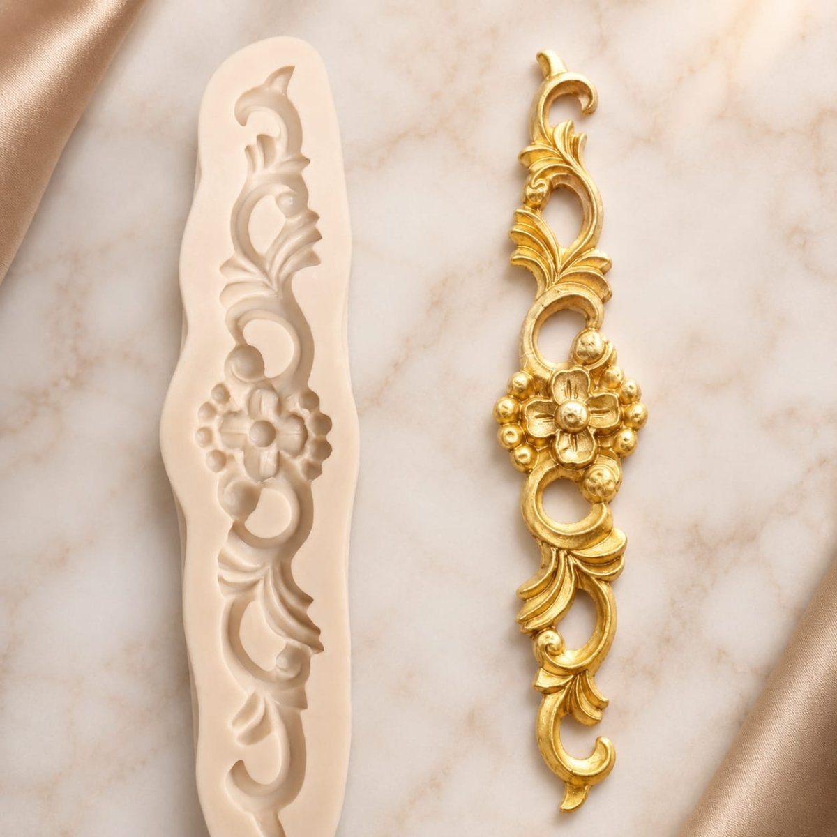 Bakewareind Flower Lace Motif Silicone Mould - Bakeware India