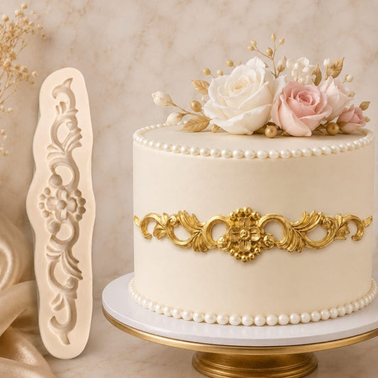 Bakewareind Flower Lace Motif Silicone Mould - Bakeware India