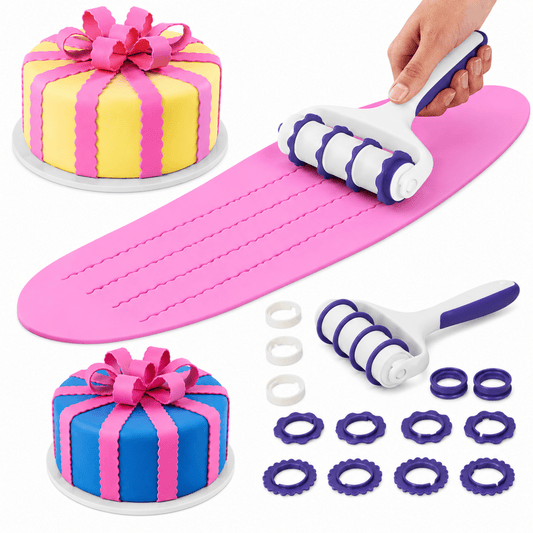 Bakewareind Fondant Strip Ribbon Cutter ,22pc set - Bakeware India