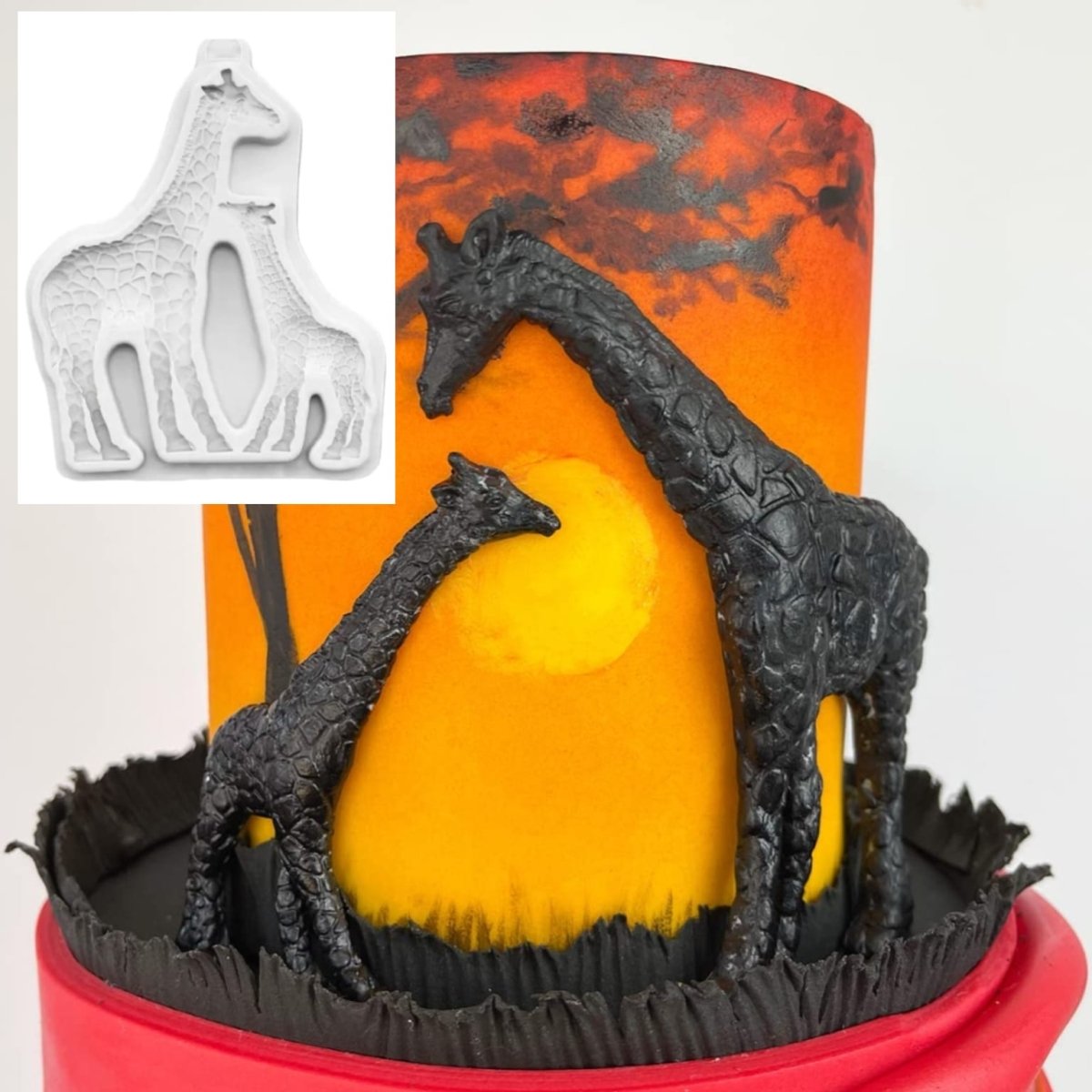 Bakewareind Giraffe Zoo Safari Animal Fondant Silicone Mould - Bakeware India