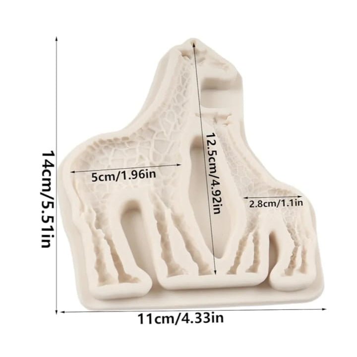 Bakewareind Giraffe Zoo Safari Animal Fondant Silicone Mould - Bakeware India