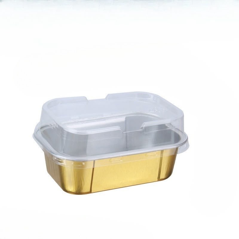 Bakewareind Gold Boat Baking Mousse Cake Cups Foil Containers with Lid ,25 BOXES (Select Size) - Bakeware India