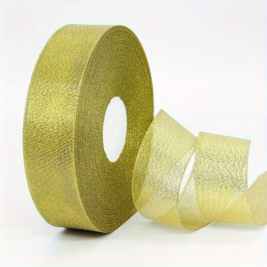 Bakewareind Golden Organza ribbon cake decorating ,25yard - Bakeware India