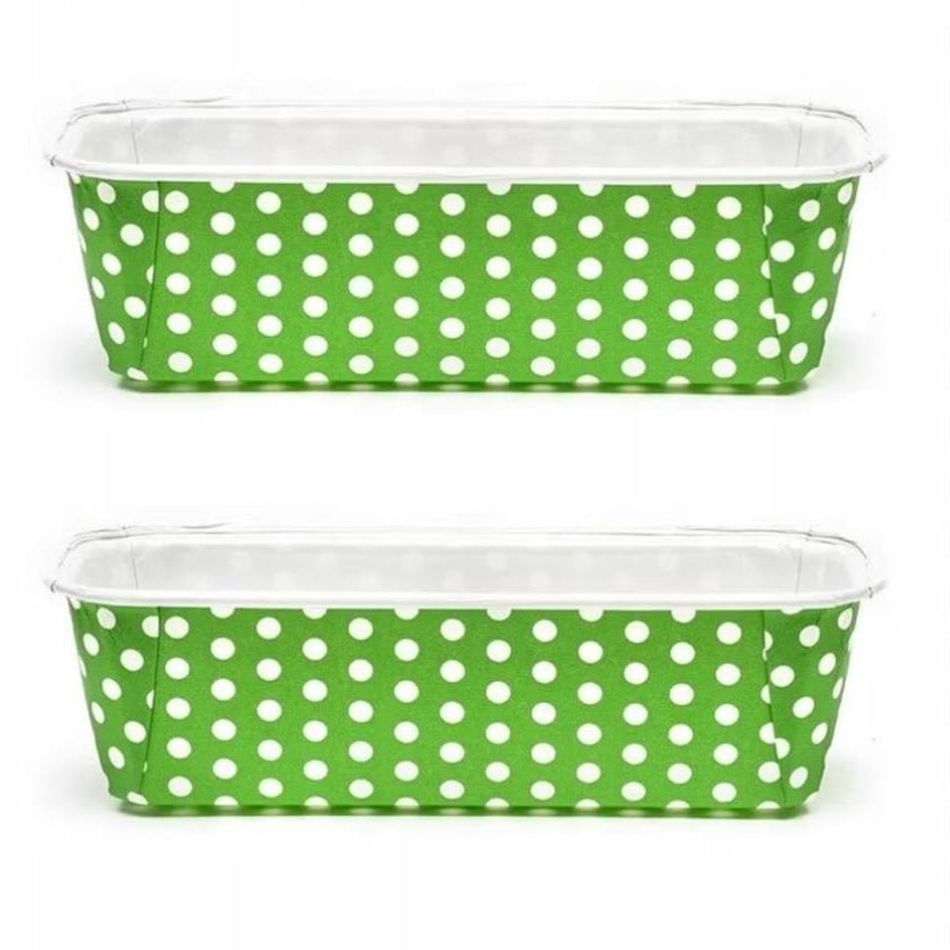 Bakewareind Green Plum Loaf Bake And Serve Liners, 10pcs - Bakeware India