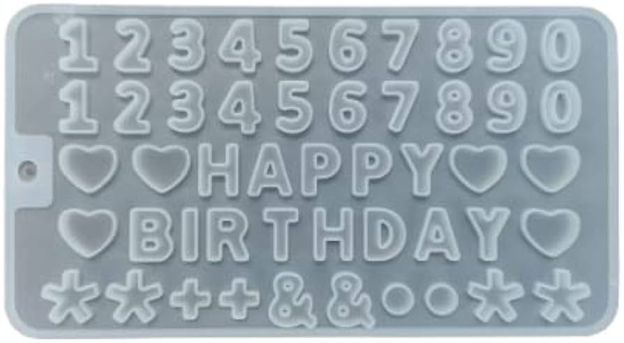 Bakewareind Happy Birthday And Number Silicone Fondant Cake Mould - Bakeware India