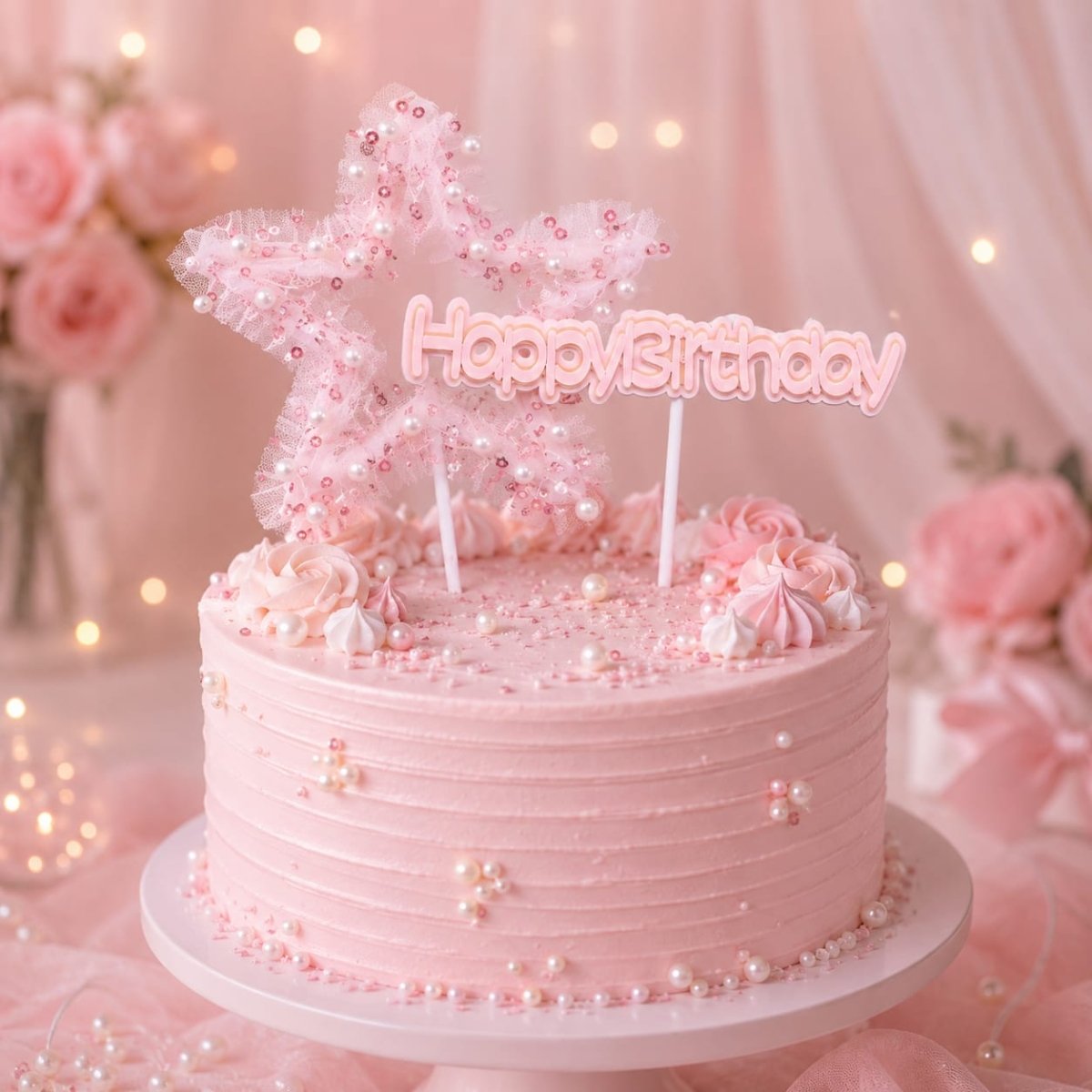 Bakewareind Happy Birthday Star Cake Decoration Cake Topper, 2Pcs (Select color) - Bakeware India