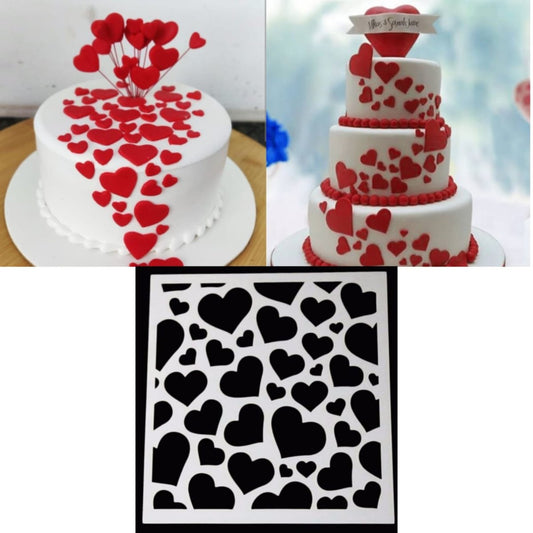 Bakewareind Heart Cake Stencil - Bakeware India