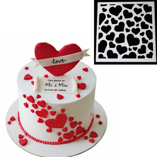 Bakewareind Heart Cake Stencil - Bakeware India