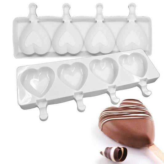 Bakewareind Heart Cakesicle Mould, 4 cavity - Bakeware India