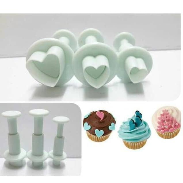 Bakewareind Heart plunger 3pcs set - Bakeware India