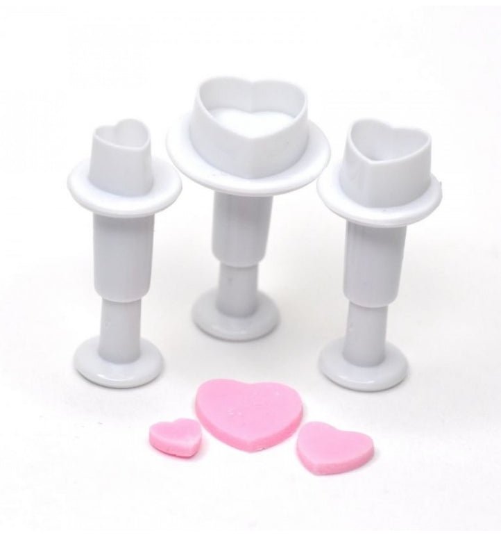 Bakewareind Heart plunger 3pcs set - Bakeware India