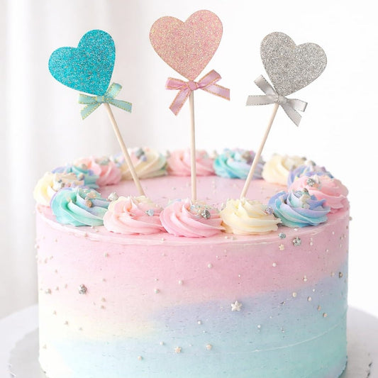 Bakewareind Heart Stick Decorating Cake Topper - Bakeware India