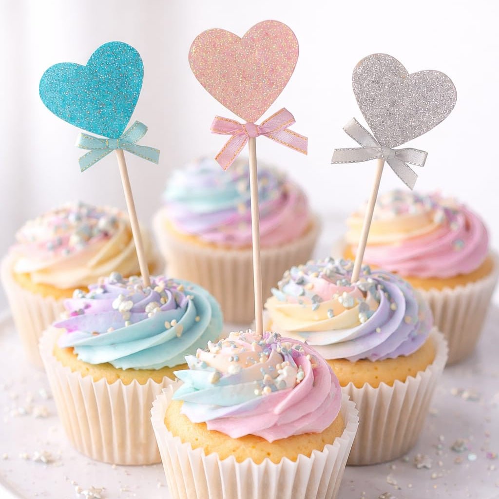 Bakewareind Heart Stick Decorating Cake Topper - Bakeware India