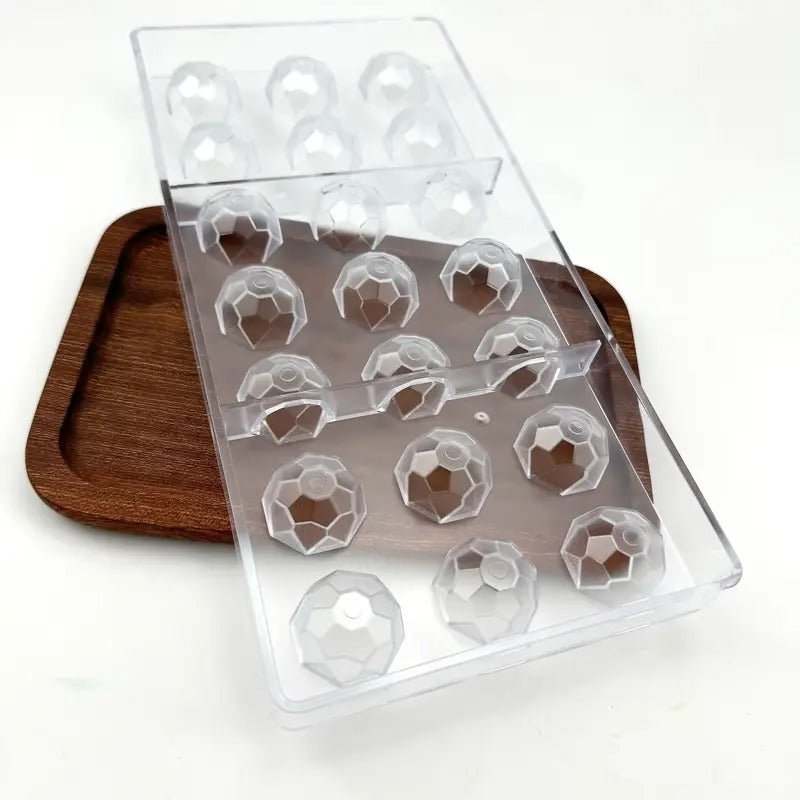 Bakewareind Hexagom Diamond Polycarbonate Chocolate Mould, 21 cavity - Bakeware India