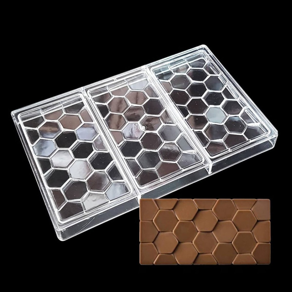 Bakewareind Hexagon Polycarbonate Chocolate Mould - Bakeware India